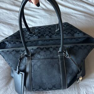 Coach Black Signature Tote Bag